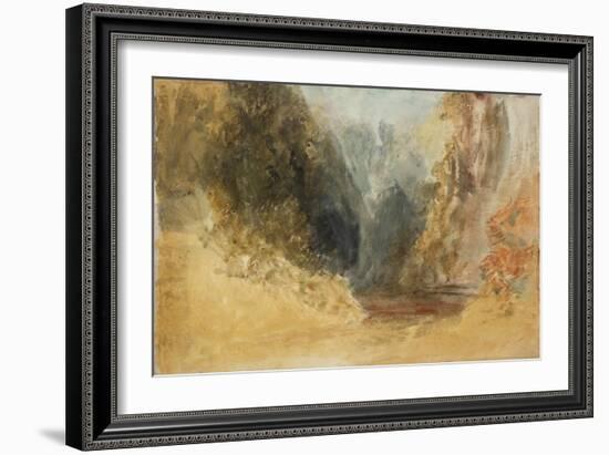 Mill Gill Fall, near Askrigg, Wensleydale-Joseph Mallord William Turner-Framed Giclee Print