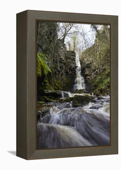 Mill Gill Force Waterfall, Askrigg, Wensleydale, North Yorkshire, Yorkshire-Mark Mawson-Framed Premier Image Canvas