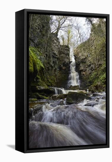 Mill Gill Force Waterfall, Askrigg, Wensleydale, North Yorkshire, Yorkshire-Mark Mawson-Framed Premier Image Canvas