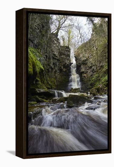 Mill Gill Force Waterfall, Askrigg, Wensleydale, North Yorkshire, Yorkshire-Mark Mawson-Framed Premier Image Canvas