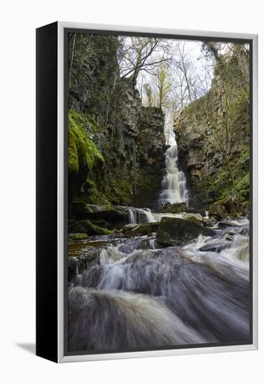 Mill Gill Force Waterfall, Askrigg, Wensleydale, North Yorkshire, Yorkshire-Mark Mawson-Framed Premier Image Canvas