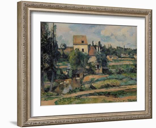 Mill on the Couleuvre at Pontoise, 1881-Paul C?zanne-Framed Giclee Print