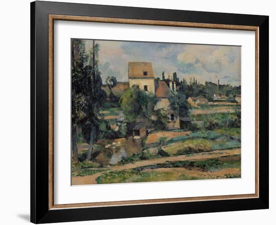 Mill on the Couleuvre at Pontoise, 1881-Paul C?zanne-Framed Giclee Print