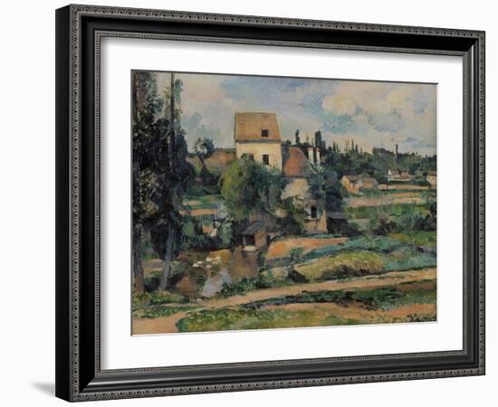 Mill on the Couleuvre at Pontoise, 1881-Paul C?zanne-Framed Giclee Print