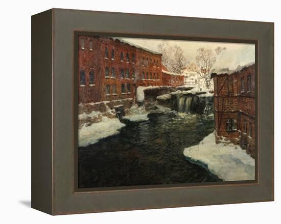 Mill Scene, C.1885-90-Fritz Thaulow-Framed Premier Image Canvas