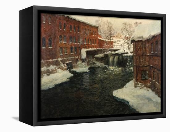 Mill Scene, C.1885-90-Fritz Thaulow-Framed Premier Image Canvas