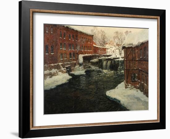 Mill Scene, C.1885-90-Fritz Thaulow-Framed Giclee Print