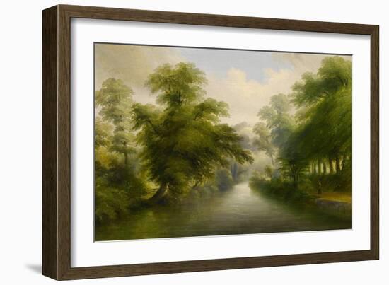 Mill Stream at Pynes - Exeter Water Company Works, 1862-John Wallace Tucker-Framed Giclee Print