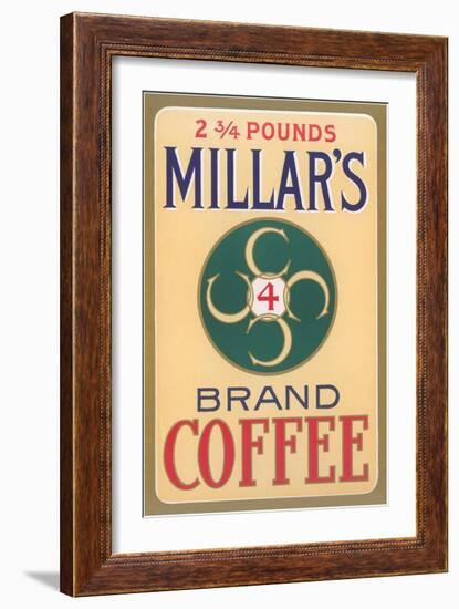 Millar's Coffee Label-null-Framed Art Print