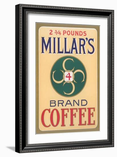 Millar's Coffee Label-null-Framed Art Print