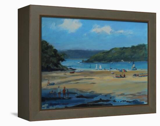 Millbay , Salcombe , Oil on Board , 2016-Jennifer Wright-Framed Premier Image Canvas