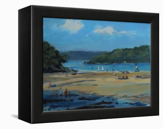 Millbay , Salcombe , Oil on Board , 2016-Jennifer Wright-Framed Premier Image Canvas