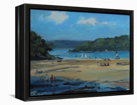 Millbay , Salcombe , Oil on Board , 2016-Jennifer Wright-Framed Premier Image Canvas