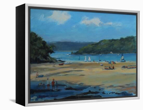 Millbay , Salcombe , Oil on Board , 2016-Jennifer Wright-Framed Premier Image Canvas