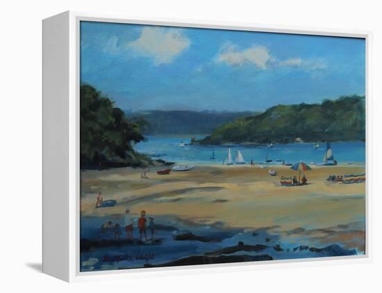 Millbay , Salcombe , Oil on Board , 2016-Jennifer Wright-Framed Premier Image Canvas