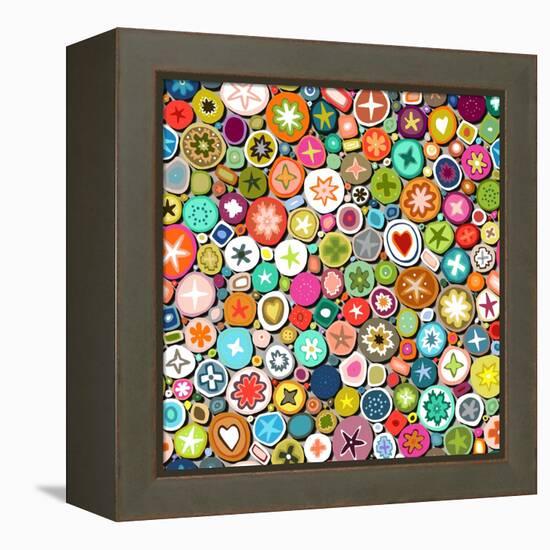 Millefiori-Sharon Turner-Framed Stretched Canvas