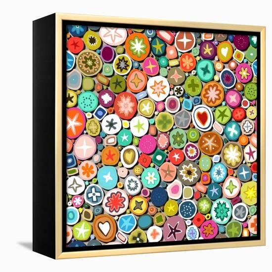 Millefiori-Sharon Turner-Framed Stretched Canvas