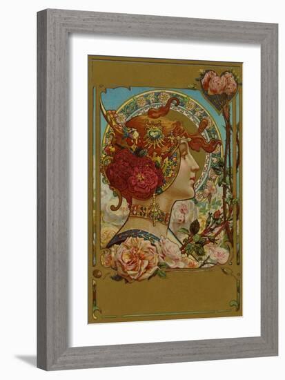 Millefleurs Illustration-null-Framed Giclee Print