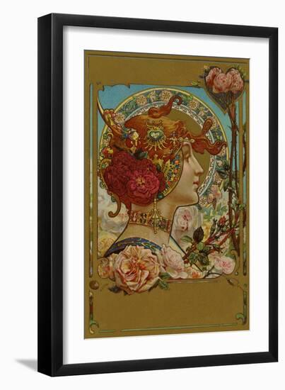 Millefleurs Illustration-null-Framed Giclee Print