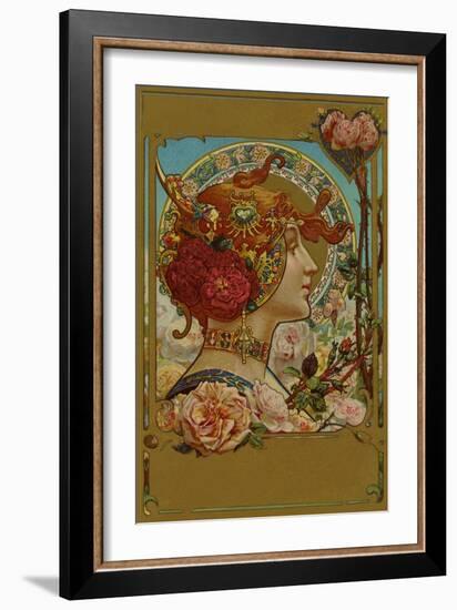 Millefleurs Illustration-null-Framed Giclee Print