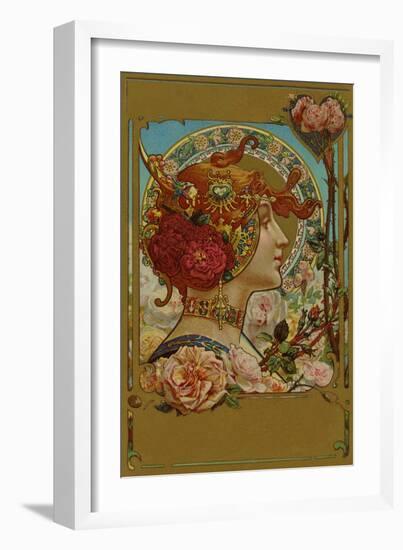 Millefleurs Illustration-null-Framed Giclee Print