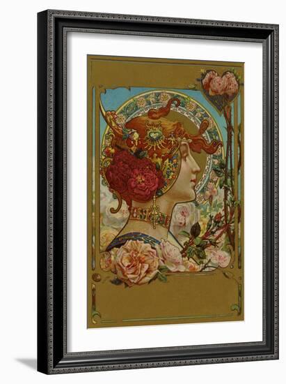 Millefleurs Illustration-null-Framed Giclee Print