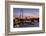 Millenium Wheel (London Eye) with Big Ben on the skyline beyond at sunset, London, England, United -Charles Bowman-Framed Photographic Print