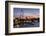 Millenium Wheel (London Eye) with Big Ben on the skyline beyond at sunset, London, England, United -Charles Bowman-Framed Photographic Print