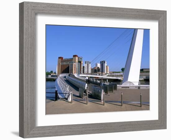 Millennium Bridge and Baltic Art Gallery, Gateshead, Tyne and Wear-Peter Thompson-Framed Photographic Print