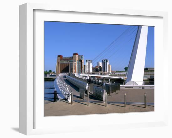 Millennium Bridge and Baltic Art Gallery, Gateshead, Tyne and Wear-Peter Thompson-Framed Photographic Print