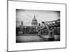 Millennium Bridge and St. Paul's Cathedral - City of London - UK - England - United Kingdom-Philippe Hugonnard-Mounted Art Print
