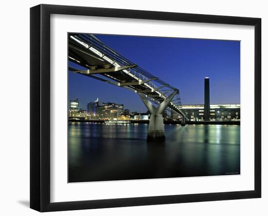 Millennium Bridge and Tate Modern, London, England-Alan Copson-Framed Photographic Print