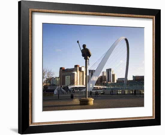 Millennium Bridge and the Baltic from the Quayside, Newcastle Upon Tyne, Tyne and Wear, England, Un-Mark Sunderland-Framed Photographic Print