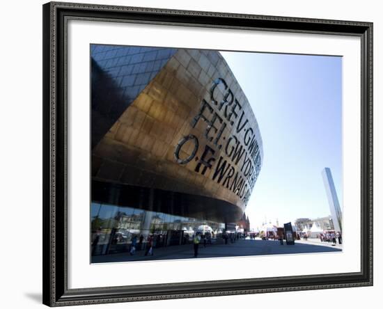 Millennium Centre, Cardiff Bay, Cardiff, Wales, United Kingdom, Europe-Ethel Davies-Framed Photographic Print