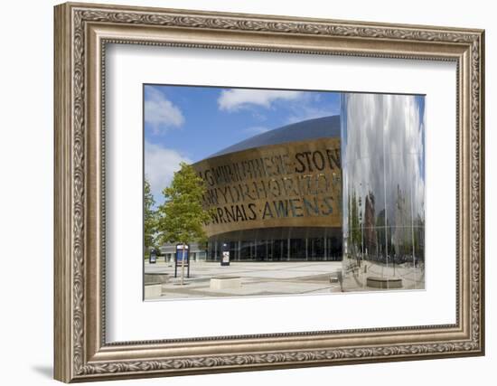 Millennium Centre, Cardiff, Wales (Cymru), United Kingdom-Charles Bowman-Framed Photographic Print