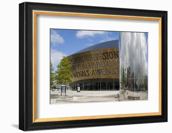 Millennium Centre, Cardiff, Wales (Cymru), United Kingdom-Charles Bowman-Framed Photographic Print