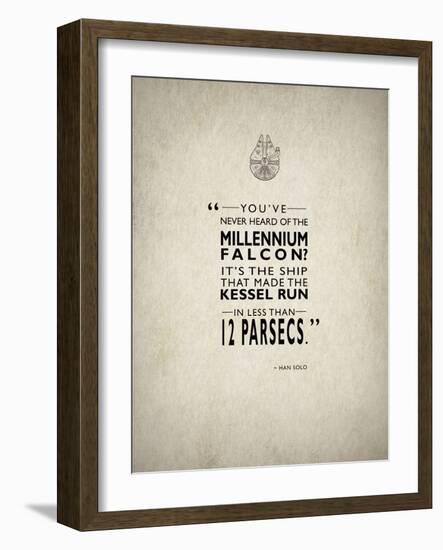 Millennium Falcon-Mark Rogan-Framed Art Print