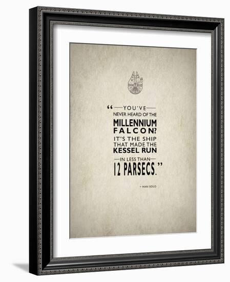 Millennium Falcon-Mark Rogan-Framed Art Print