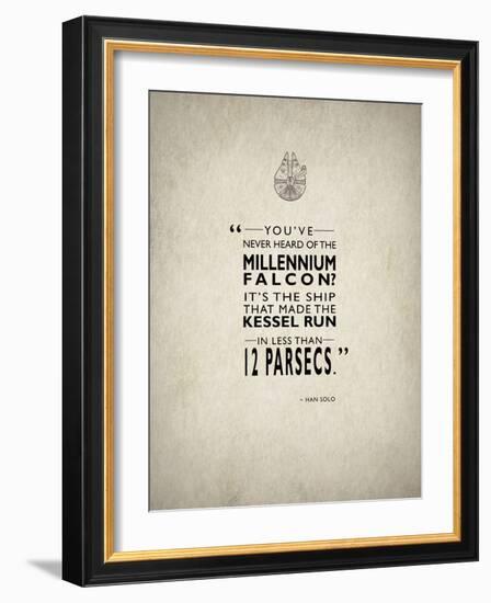 Millennium Falcon-Mark Rogan-Framed Art Print