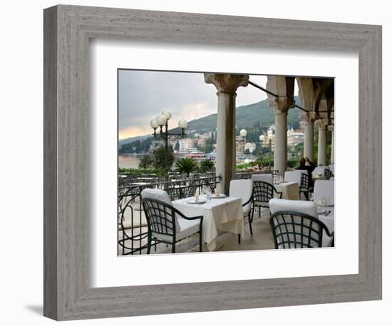 Millennium Hotel, Veranda Restaurant, Opatija, Croatia-Lisa S. Engelbrecht-Framed Photographic Print