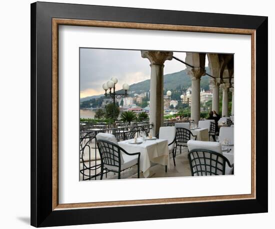 Millennium Hotel, Veranda Restaurant, Opatija, Croatia-Lisa S. Engelbrecht-Framed Photographic Print