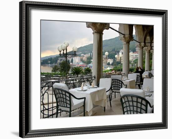 Millennium Hotel, Veranda Restaurant, Opatija, Croatia-Lisa S. Engelbrecht-Framed Photographic Print