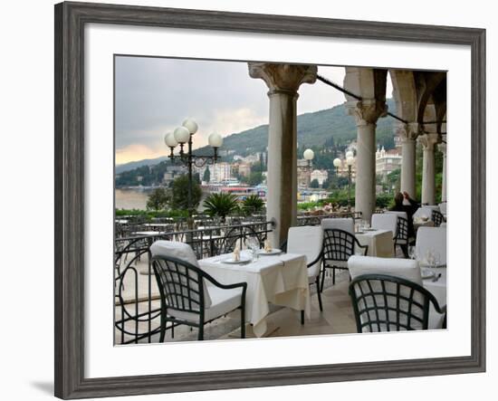 Millennium Hotel, Veranda Restaurant, Opatija, Croatia-Lisa S. Engelbrecht-Framed Photographic Print