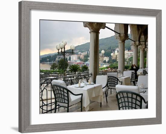 Millennium Hotel, Veranda Restaurant, Opatija, Croatia-Lisa S. Engelbrecht-Framed Photographic Print