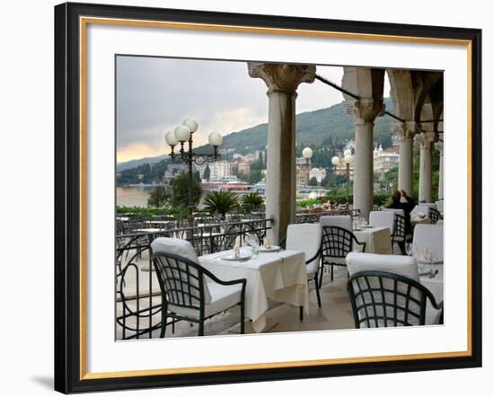 Millennium Hotel, Veranda Restaurant, Opatija, Croatia-Lisa S. Engelbrecht-Framed Photographic Print