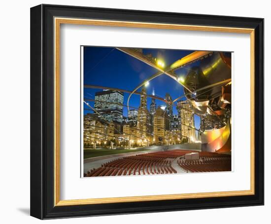 Millennium Park  outdoor theater-Patrick  J. Warneka-Framed Photographic Print