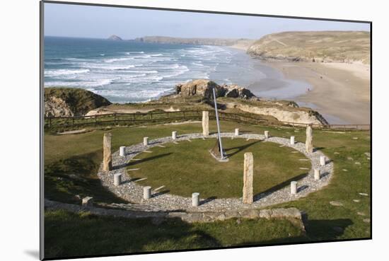 Millennium Sundial, Perranporth, Cornwall, 2009-Peter Thompson-Mounted Photographic Print