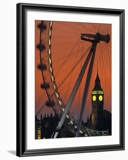 Millennium Wheel and Big Ben, London, England-Doug Pearson-Framed Photographic Print