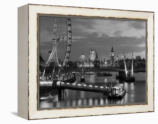 Millennium Wheel and Houses of Parliament, London, England-Peter Adams-Framed Premier Image Canvas