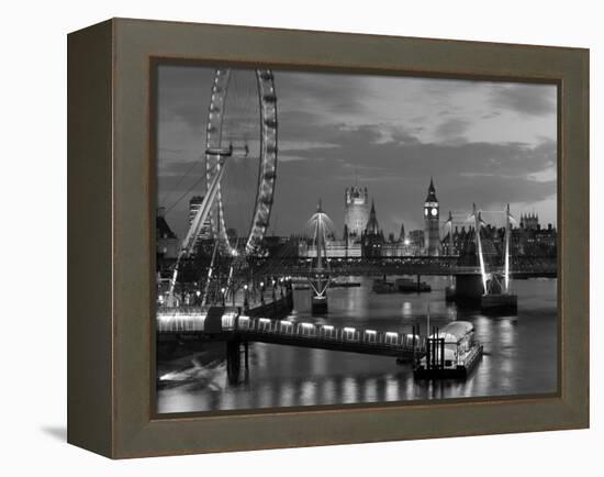 Millennium Wheel and Houses of Parliament, London, England-Peter Adams-Framed Premier Image Canvas